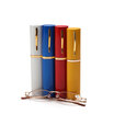 Unisex Metal Reading Glasses Gold color Portable Glasses Clear Spring Hinge 10 to 40 With Tube Case