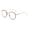 SHAUNA Comfortable Spring Hinge Fashion Women Round Metal Glasses Frame Retro Men Clear Lens Glasses