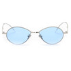 SHAUNA Unique Water Drop-shaped Metal Frame Women Oval Sunglasses Fashion Men Clear Red Lens Glasses UV400