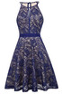 Womens Halter Floral Lace Cocktail Party Dress Homecoming Dress Homecoming Dress