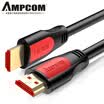 AMPCOM HDMI cable versión 20 4K digital HD línea 3D video cable 2 metros computadora proyector decodificador AMBZ20RB20