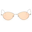 SHAUNA Unique Water Drop-shaped Metal Frame Women Oval Sunglasses Fashion Men Clear Red Lens Glasses UV400