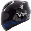YOHE 991 motorcycle helmet men&women personality cool game full face helmet winter warm full cover running helmet black&blue death XL code