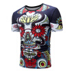Summer Mens Short Sleeve T Shirt Casual Printed Pullover Tops