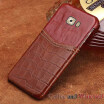 Genuine Leather Phone Case For Samsung C9 Pro Case Crocodile Texture&Oil wax leather Back Cover For S7 S8 Plus Case