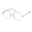 SHAUNA Fashion Punk Styles Women Round Sunglasses Double Colors Metal Frame Men Clear Lens Glasses UV400
