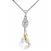 Raindrop Pendant Necklace Made With Austrian Crystals From Swa Elements For Bridesmaids Wedding Jewelry White Gold Plated 25262