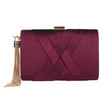 Fawziya Crisscross Velvet Clutch Tassel Evening Purses And Handbags
