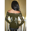 European&American sexy shoulder blouse