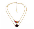Aiyaya High Quality Crystal Waterdrop Multicolor&Multishape Chain Necklae for Teengirls