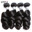 9A Brazilian Virgin Hair Loose Wave 100 Human Hair Weave 4 Bundles Natural Black Color Brazilian Loose Wavy Curly Hair Extensions