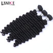 9A Cambodian Virgin Hair Deep Wave 100 Human Hair Weaves 3 Bundles Lot Cambodian Deep Curly Remy Hair Extensions Natural Black 1B