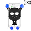 YooCar car phone holder car outlet wireless charger gravity bracket navigation bracket Apple iPhone8X Android wireless fast charge cartoon fun blue