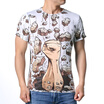 Fashion Mens O-neck Tops Unique Pattern Print Pullover T-Shirts