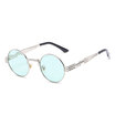 Gothic Steampunk Sunglasses Men Women Metal WrapEyeglasses Round Shades Brand Designer Sun glasses Mirror High Quality UV400
