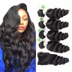 Unprocessed Indian Virgin Hair With Lace Closure Indian Loose Wave With Closure 4 Bundles With Closure Human Hair With Closure