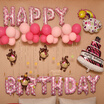 Jiamo birthday balloon aluminum film decoration set balloon baby birthday children birthday party arrangement supplies balloon decorations pink cake