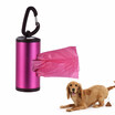 Dog Poop Bag Colorful Pet Poop Holder Dog Waste Dispenser Aluminum Tube Includes 15pcs Waste Bags Refillable Pet Poop Picker X1P2