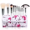 UPLUS COLORSHINE Series 12 Cosmetic Brushes & One Cosmetic Bag Set
