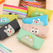 Shouyou Meng eye pencil bag cute waterproof hand stationery bag cartoon stereo pen box JD-SN-49 green rabbit