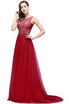 Lace Tulle Long Evening Formal Pageant Prom Gown Ball Gown A-line Wedding Dress