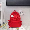Japanese Original Wind Soft Girl Heart Bag for Girl Student Younger Sister Cute Bow Hair Ball Light Shoulder Backpack