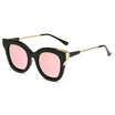 SHAUNA Popular Summer Styles Women Cat Eye Sunglasses Brand Designer Fashion Men Black Frame Eyewear UV400