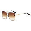 SHAUNA Little Bee Decoration Classic Women Square Rimless Sunglasses Fashion Men Clear Gradient Lens Shades UV400