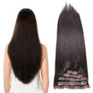 BHF Hair Clips In Human Hair Extension Virgin Brazilian Straight Clip In Brazilian Hair Extensions 6PcsLot 70G 2 1B