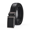 XHtang Mens Belt Genuine Leather Automatic Buckle belt For Waistband Ratchet Strap Black Leather Belt Designer Belt For Jeans Gift
