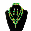 Handmade Beaded Flower Ball Womens Fashion Pendant Necklace African Beads Jewelry Sets Nigerian Wedding Beads Bridal Jewelry