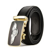 XHtang Mens Belt Bentley Automatic Buckle Ratchet Leather Belt Wild Business Suit Belt