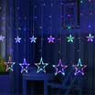 Inkfish LED Cortina Estrella Luz Linterna 35 metros Plug-in Chica Corazón Luz Linterna Cadena Luces Cortina estrellada Cortinas Dormitorio Habitación romántica Decoración de la pared Decoración Red Rojo