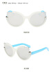 SHAUNA Classic Women Cat Eye Sunglasses Fashion Ladies Half Frame Mirror Coating Lens Sun glasses