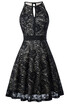 New Womens Halter Floral Lace Cocktail Party Dress