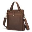 Bolsos de hombro de cuero genuino del polo para hombre Bolsos de mensajero bolso de negocios informal para hombre Retro piel de caballo loco