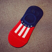 1 Pair Men&39s Personality Cotton Stripe Anti-Skid Breathable Silicone Invisible Ship Socks
