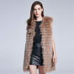 Real fur coat natural fox fur coat female winter warm jacket fashion stitching design sleeveless vest 2018 new discount