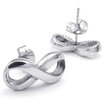 Hpolw Womens Stainless Steel Love Infinity Stud Earrings Silver
