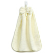 Sanli coral velvet bow hanging towel thickening lint strong suction bathroom kitchen home multi-purpose hand towel 30 × 44cm light blue