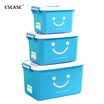 ESCASE car storage box car box storage storage box trunk storage box car household toolbox thickening large medium&small i8 three piece set 60L navy blue