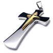 Hpolw New HOT Sale Fashion Jewelry Stainless Steel Star Cross Mens Womens Necklace Pendant - Gold18-28 inches Chain