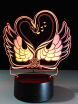 AINA red blue&purple swan night light