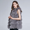 Womens Winter natural Fox Fur jackets female fur coat Real fur vest Warm Discount 2018 New warm H6X-65C