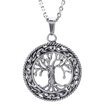 Hpolw Celtic Knot Life Tree Pendant Stainless Steel 316L Jewelry Claddagh Style Fashion Women Biker hollow Pendant24 inch Chain