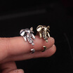2018 Fashion Retro Cute Antique Animal Adjustable Open Ring Elephant Wrap 3D animal ring