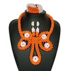 Fashion Yellow Big Crystal Balls Dubai Bridal Costume Jewelry African Beads Jewelry Sets Nigerian Wedding Necklace Set For Women