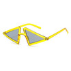 SHAUNA Unique Women Triangle Sunglasses Fashion Men Clear Frame Pink Yellow Glasses Summer Styles UV400