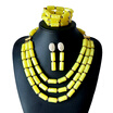 Light Yellow Imitation Coral Beads Bridal African Wedding Jewelry Nigerian Jewelry Set for Women African Beads Jewelry Set