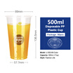 OTOR 500ml660ml Disposable Juice Cups with Lids PP Clear Cup for Hot & Cold Drinks Iced Coffee Bubble Boba Smoothie 50pcs